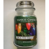 Yankee Candle DECK THE HALLS 22 oz. LARGE JAR HTF RETIRED HOLIDAY SCENT 609032904265  332764172248